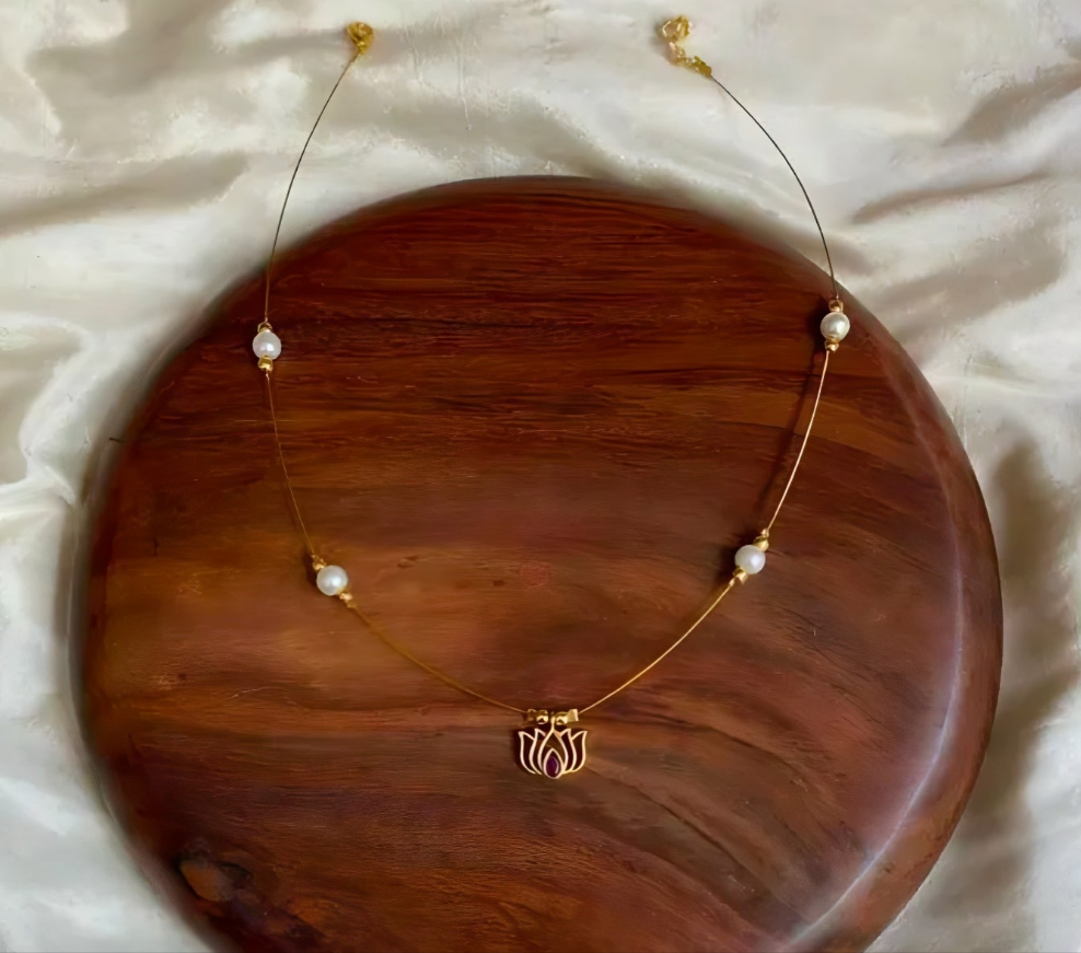 Lotus Pearl Serenity Necklace