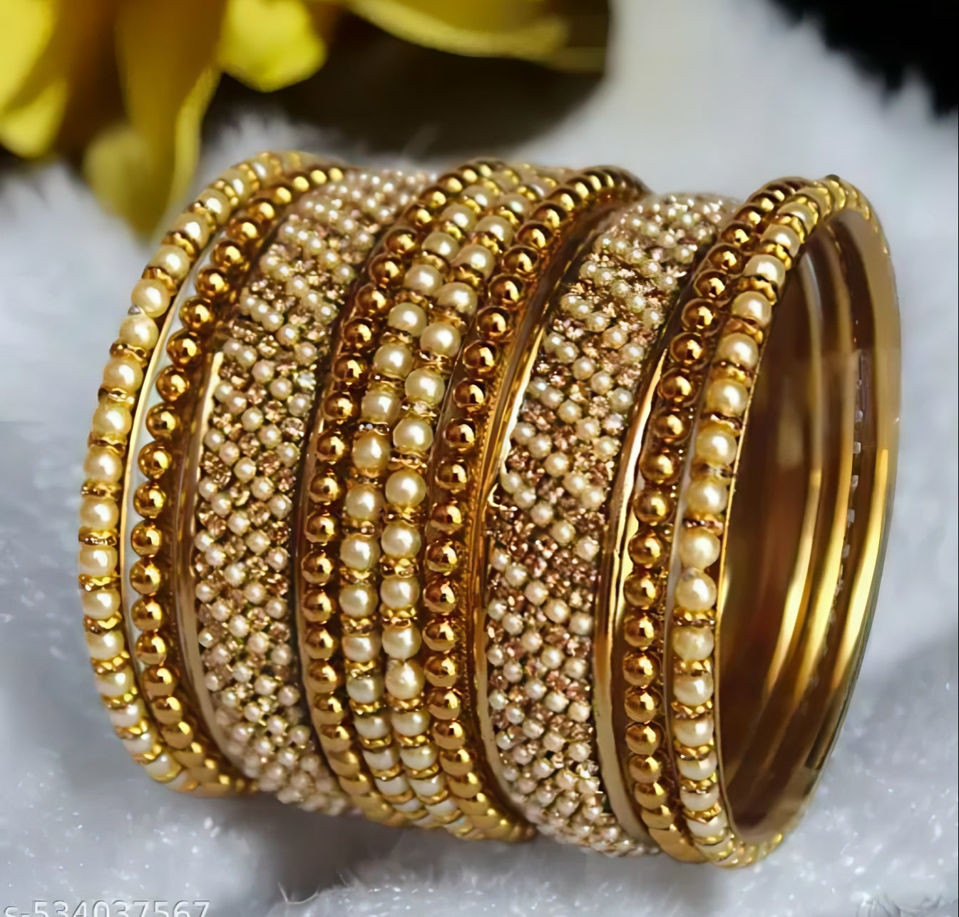 Rajkumari Pearl Bangle Set