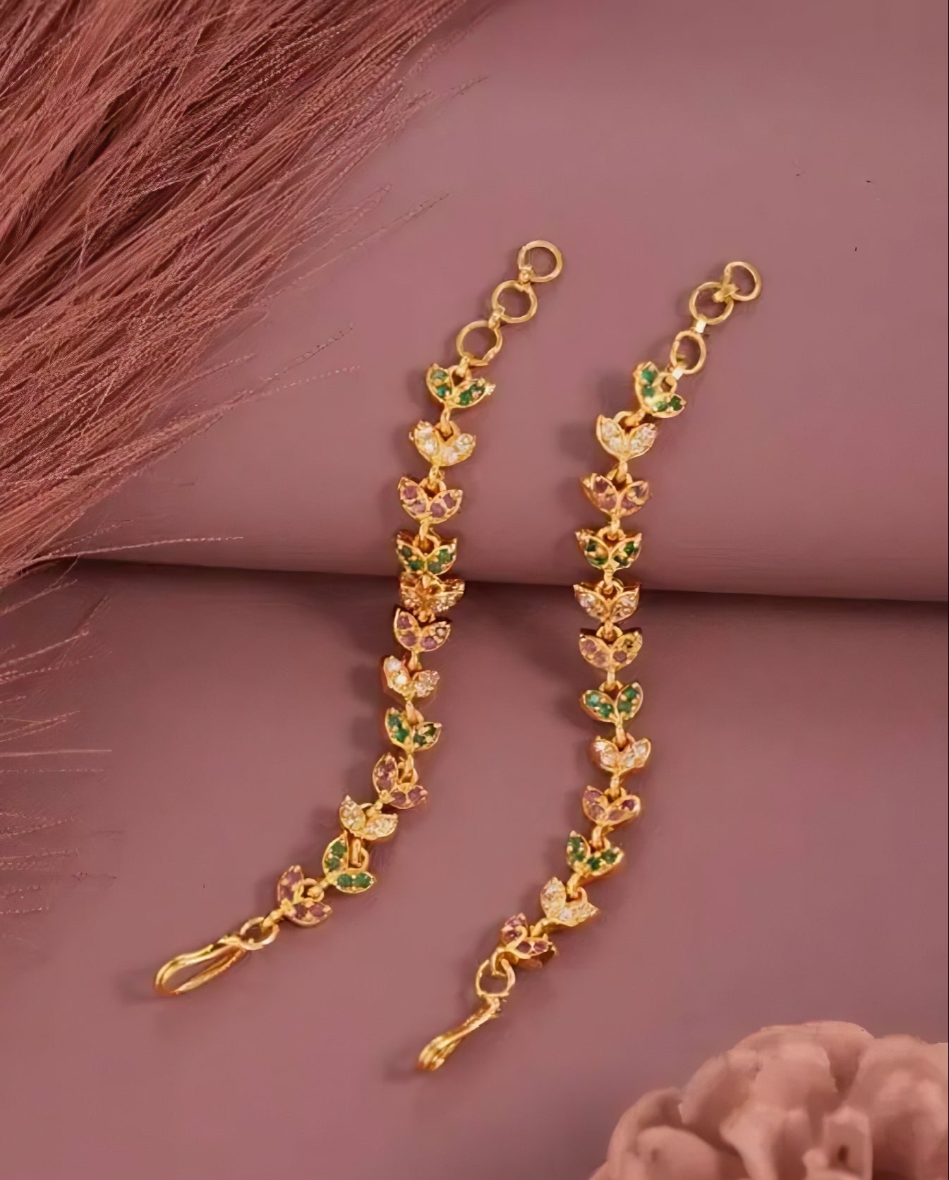 Rangoli Glow Multicolored Ear Chain