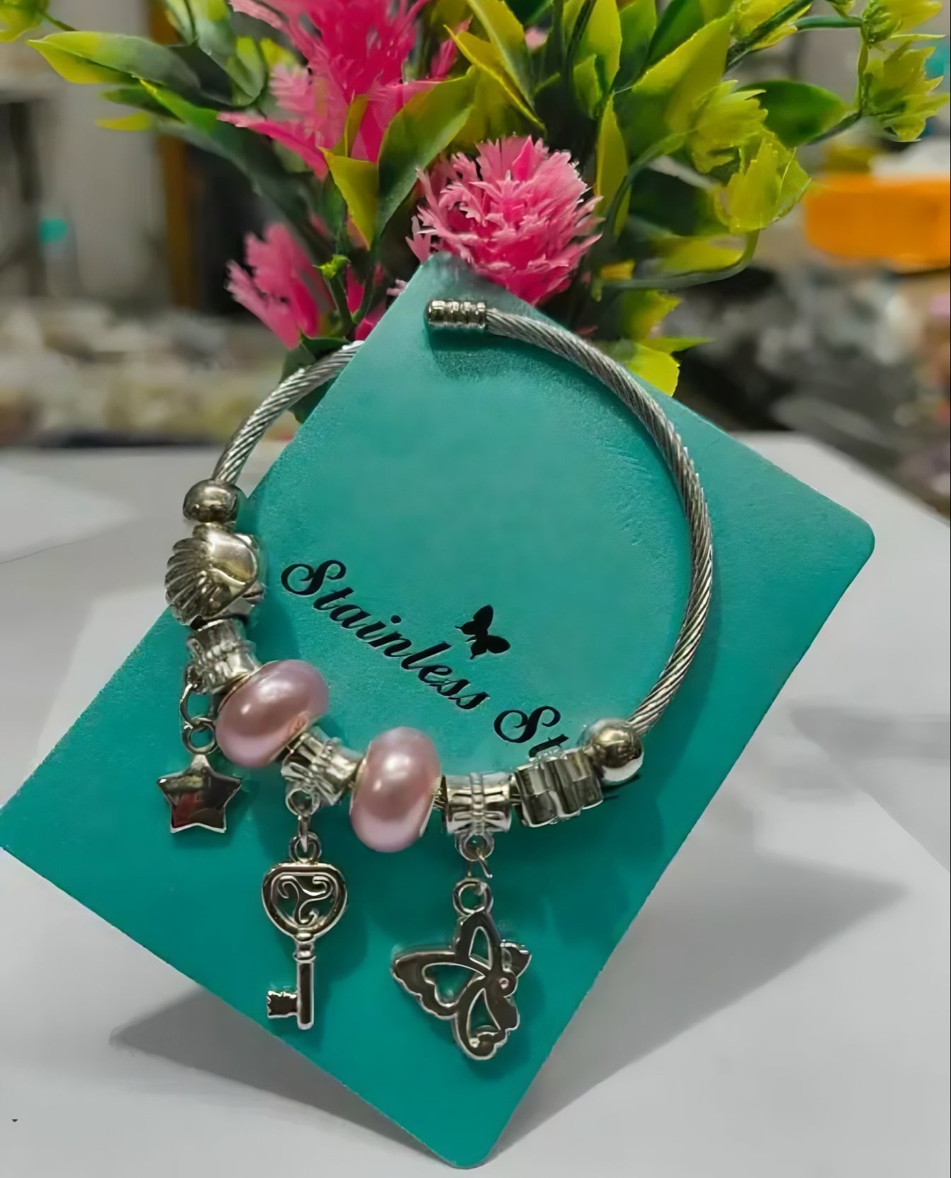 Blush Charms Stainless Bracelet