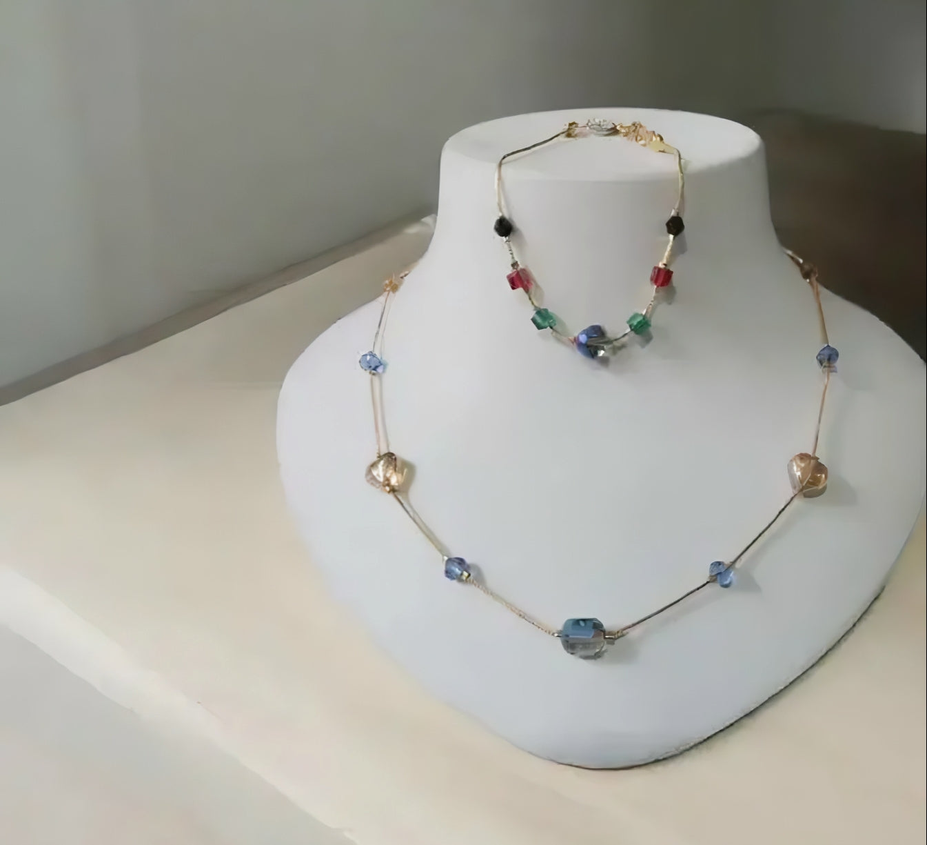 Pastel Link Pendant & Bracelet Set