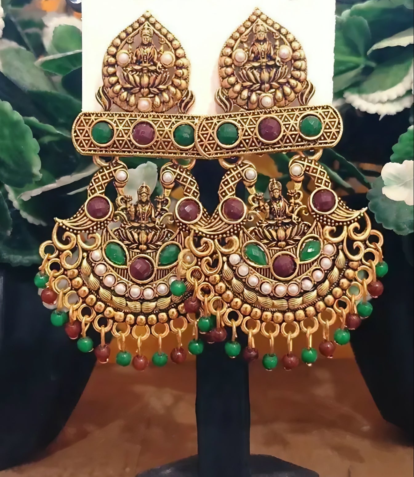 Lakshmi Blessings Temple Earrings