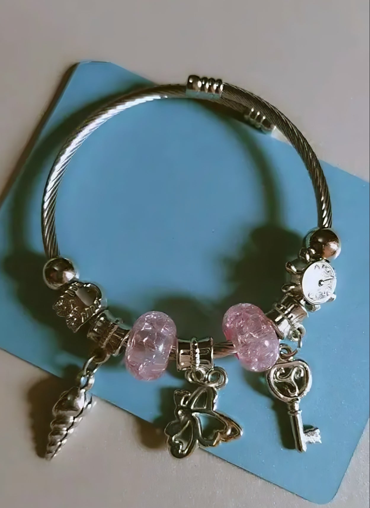 Blush Dreams Charm Bangle