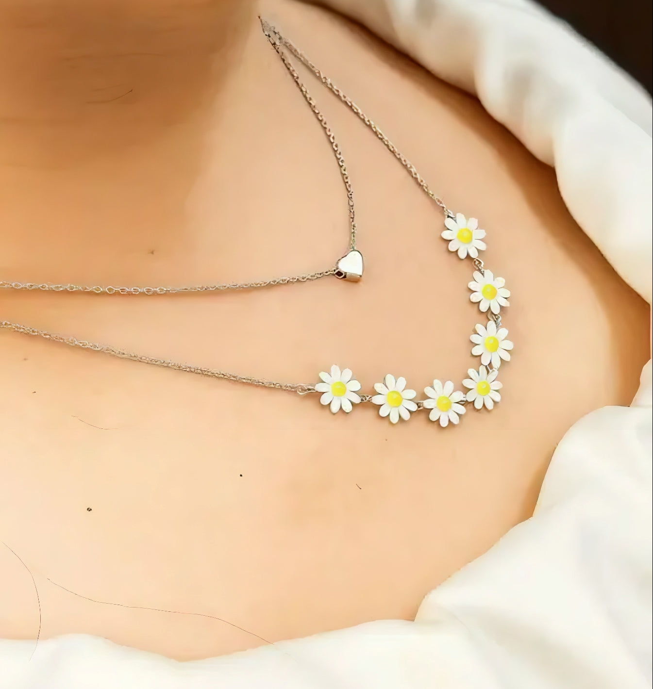 Pearl White Blossom Necklace