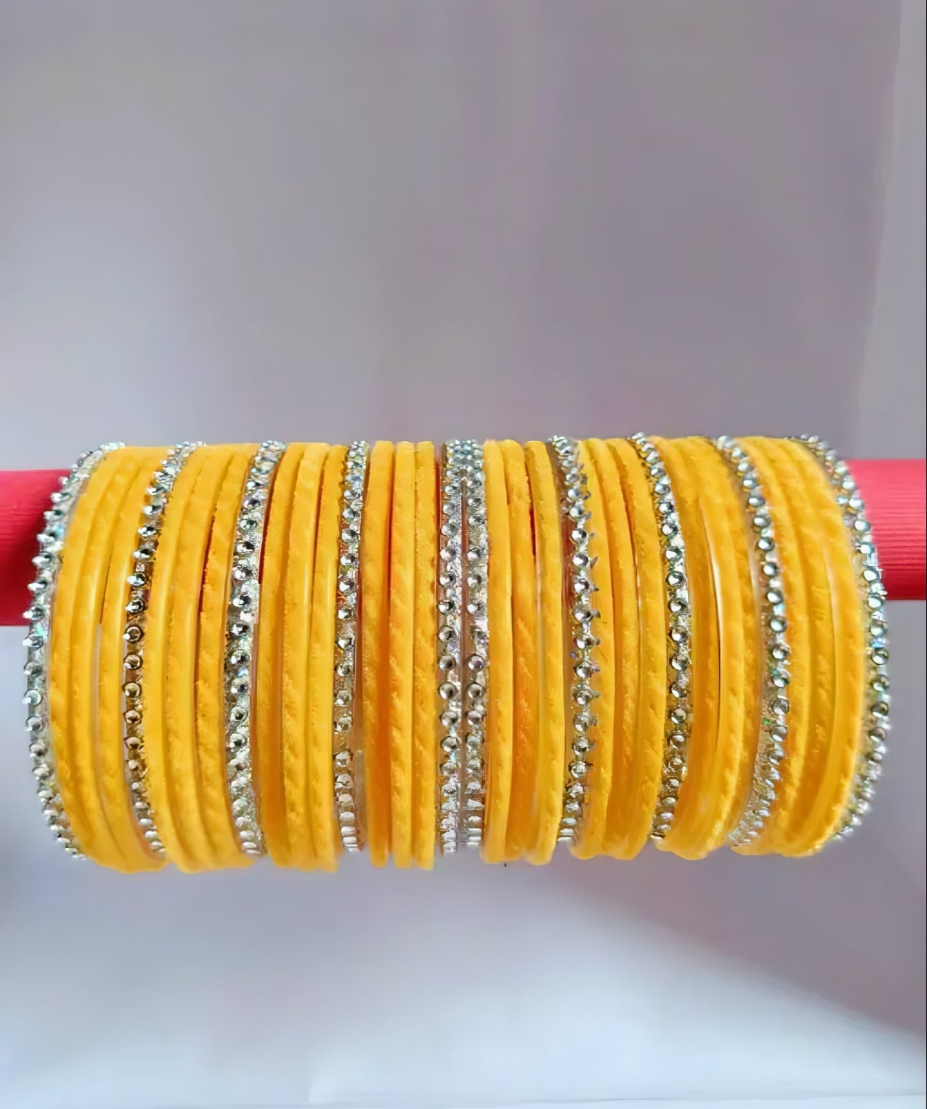 Haldi Glow Velvet Bangles