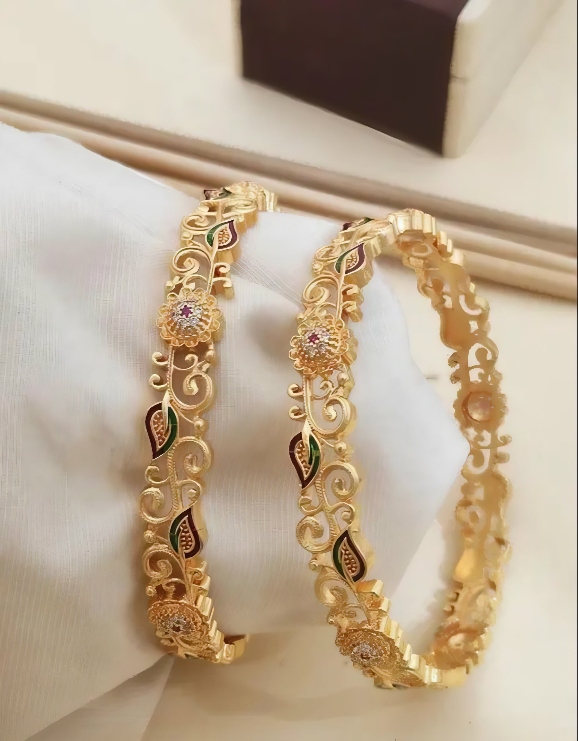 Floral Enamel Glow Bangles