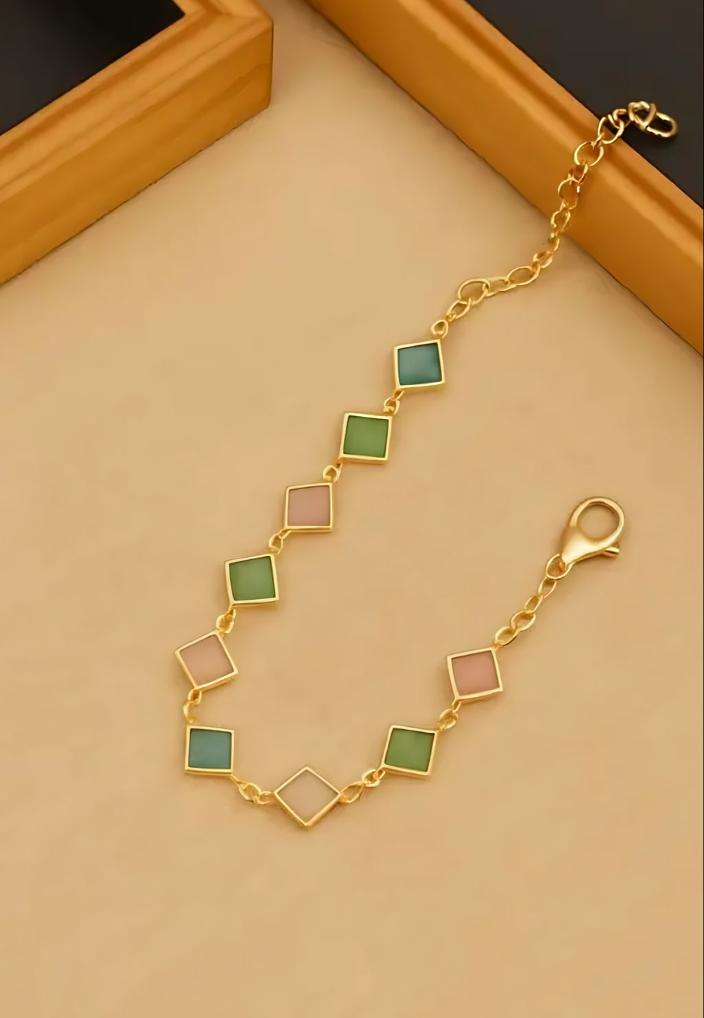 Pastel Mosaic Link Bracelet