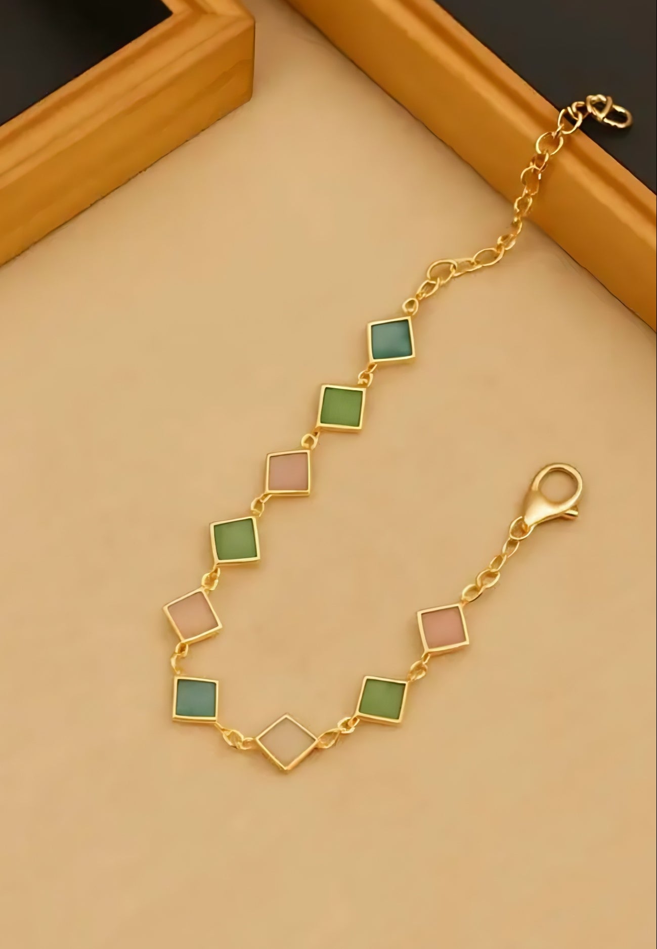 Pastel Mosaic Link Bracelet