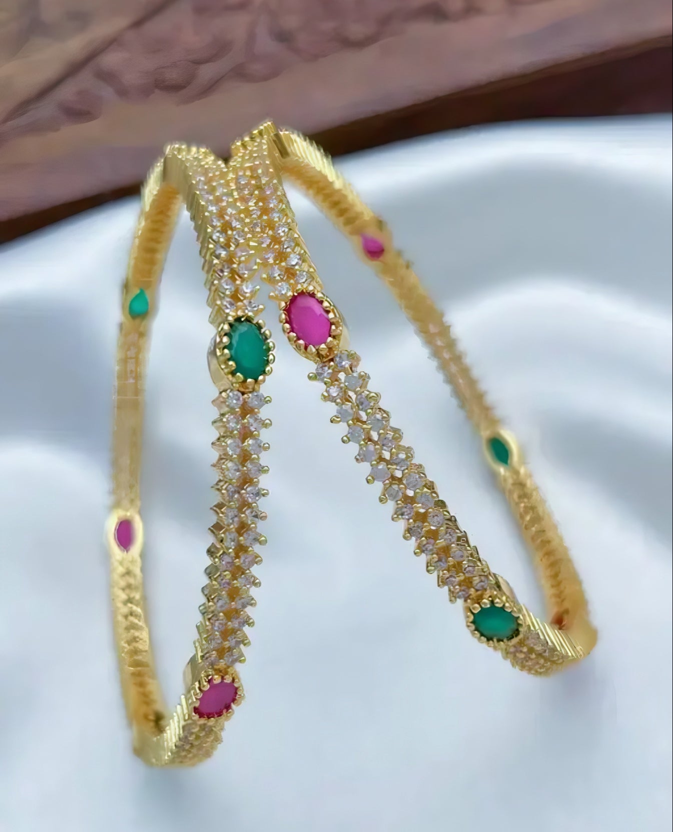 Gem Gleam Duo Bangles